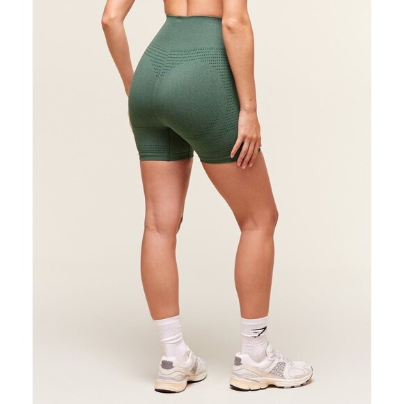 gymshark Vital Seamless 2" Women's Shorts L Body Fit NWT color Green Jordan Nylo - Picture 2 of 10